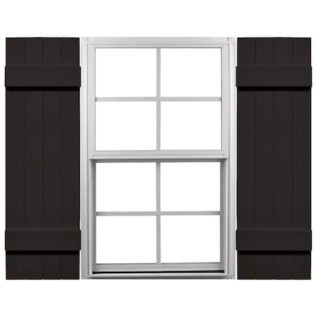 Ekena Millwork Mid-America Vinyl, Standard Size Four Board Joined Shutters, 31451002, PR 00031451002